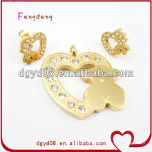 2014 wholesale real gold fashion jewelry cheap jewelry set